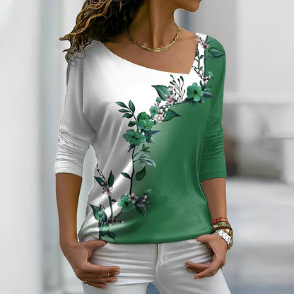 Anna - Dames bloemen T-shirt