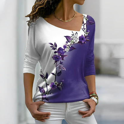 Anna - Dames bloemen T-shirt