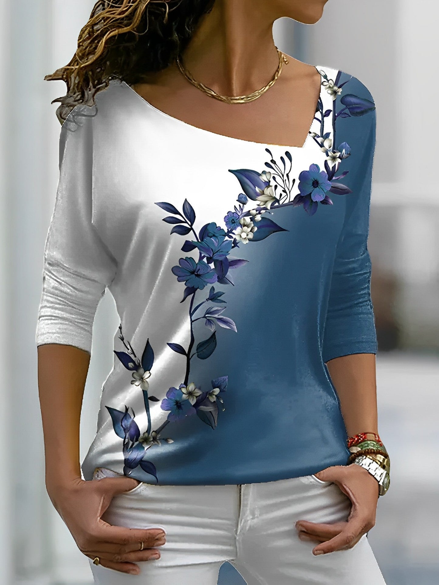 Anna - Dames bloemen T-shirt