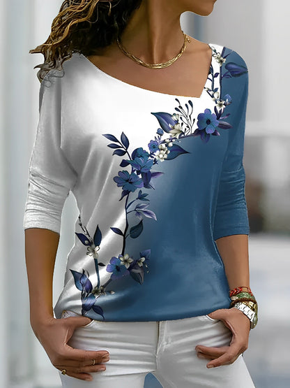 Anna - Dames bloemen T-shirt